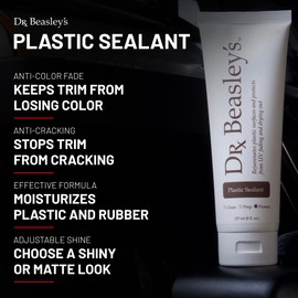 Dr. Beasley's Plastic Sealant for Auto - Maintains Color, Prevents Fading & Cracking, Moisturizes, Adjustable Shine for Molding, Trim, Bumper, Handle, Mirror Housing, 1 Gal