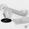 Pack of 60 Transparent Clear Plastic Acrylic M6 x 60mm