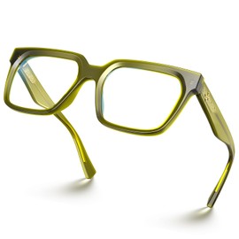 VISOONE Rectangle TR90 Blue Light Blocking Glasses Computer Glasses with Preppy Look for Women and Men Cougar