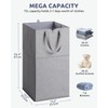 SOLEDI Large Collapsible Laundry Basket with Extended Handles, Freestanding Strong