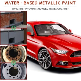 winblot Rust Conversion Agent 300g, Multi-Functional Anti-Rust Paint, Water-Based Metallic Paint, Rust Remover for Metal,Universal Anti-Rust Paint Rust Removal Conversion Agent (Grey)