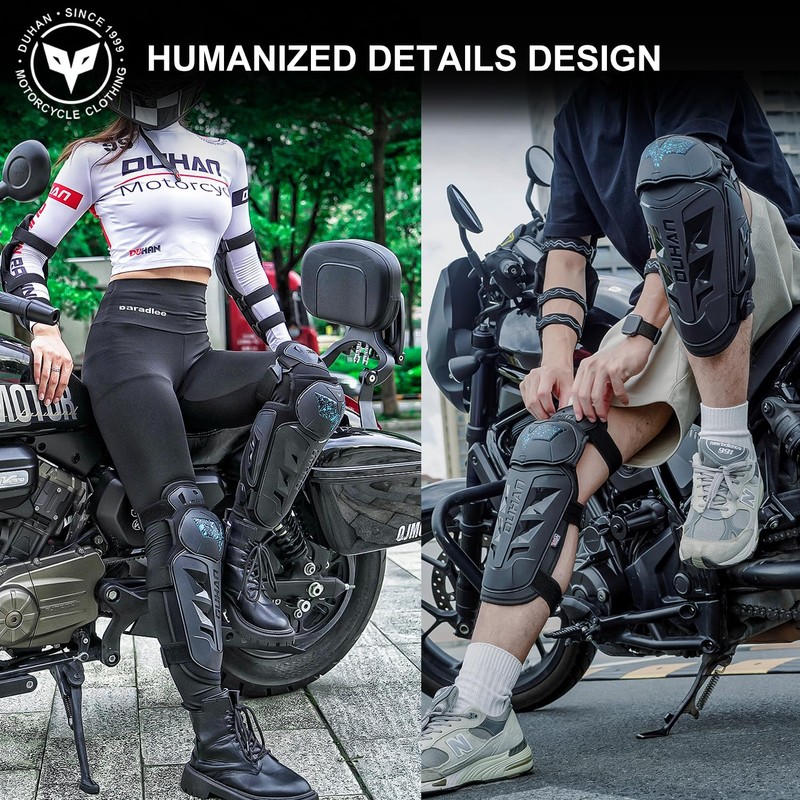 DUHAN Motorcycle Knee Shin Guards for Men & Women -