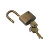 Chinflly Padlock Vintage Retro Heavy Duty Door Lock Bronze Locker