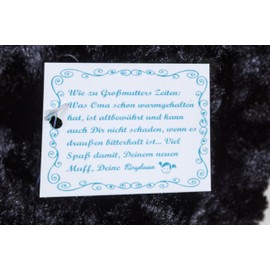 Adorable cream round muff “like grandma's time” by German Label "Ringelsuse" (Black)