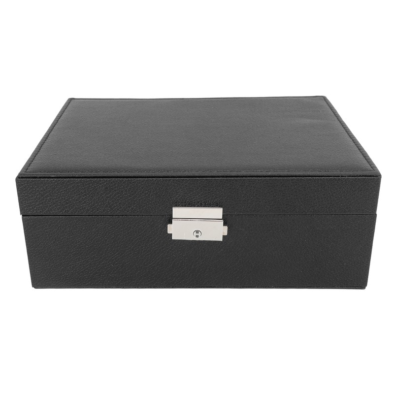 Double Layer Jewelry Box Soft PU Leather Jewelry Storage Organizer