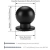 goldenwarm 20 Pack Kitchen Cabinet Knobs Black Drawer Knobs -