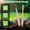 GENKENT 12 Counts Bamboo Toothbrushes Eco Friendly Natural Charcoal Toothbrushes