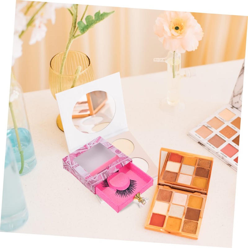 OHPHCALL Lash Wrapping Box Window Eyelash Spoolie Storage Fake Lashes
