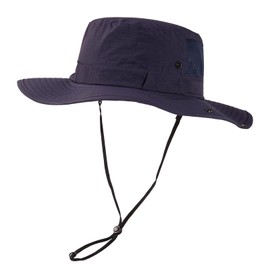 TOP-EX Men's Waterproof Bucket Sun Hat with Wide Brim, Summer Boonie Shade Cap for Outdoor Hiking, Fishing, Beach, Safari - UV Protection SPF Sunhat, Navy M/L