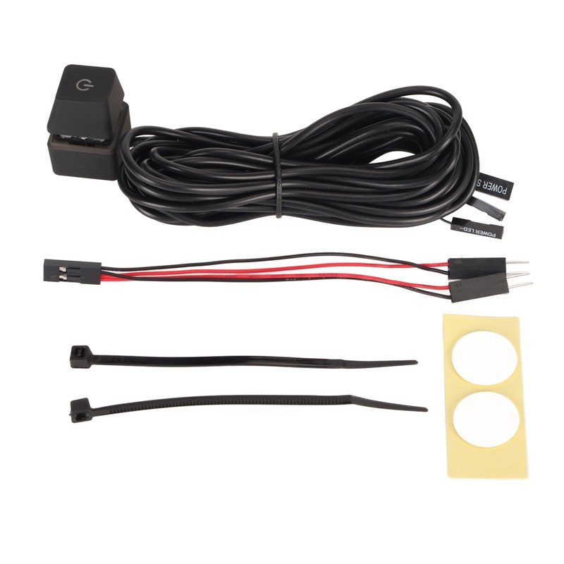 PC Power Switch Blue Switch Mechanical Key Backlit Plug and