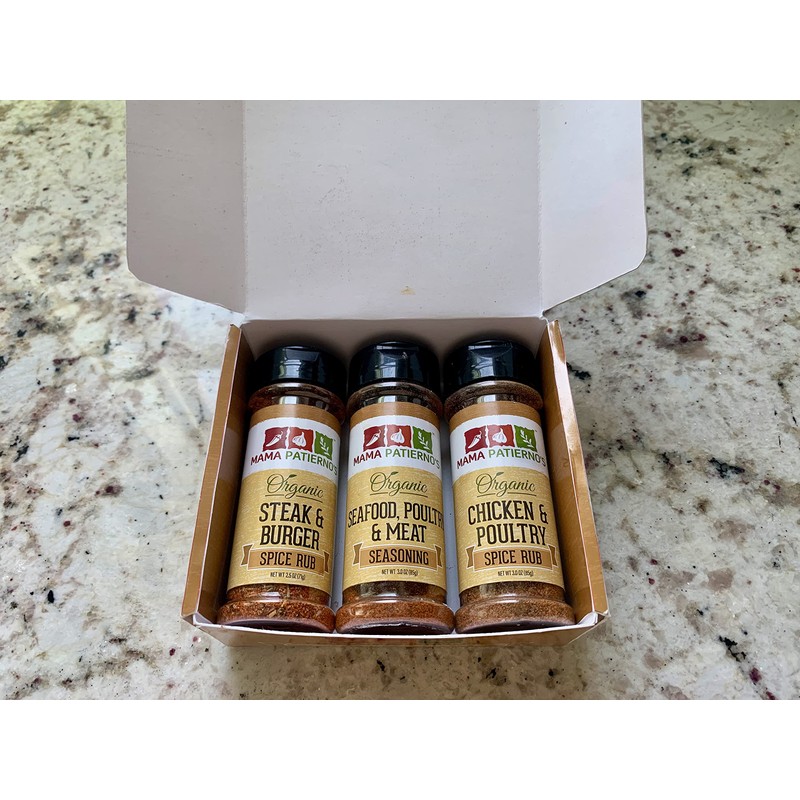 Organic Steak, Chicken & Seafood Seasoning Set