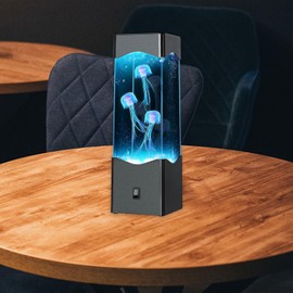 Fenteer Jellyfish Lamp Desk Mood Lamp 7 Color Changing,Sensory Room Led,Aquarium Night Light for Office Gift Living Room Adults