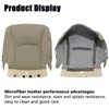 SecosAutoparts Tan Front Driver Side Bottom Perforated Microfiber Leather Seat