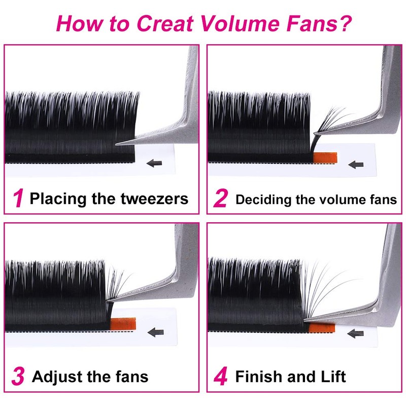 Fadlash Self-Fanning Eyelashes, Eyelash Extension, Volume Eyelashes for Volume Technique,