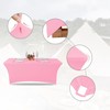 Pink Spandex Tablecloth 6ft Tight Fitted Washable Stretch Table Cover