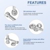 DTGN Metric Thread Assortment 75pcs M5 Bolt and Nut Kit