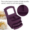 3 Layers Portable Jewelry Earrings Rings Bracelet Necklace Box Organizer