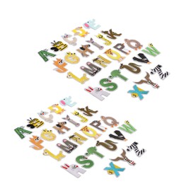 52 Pcs Letter Patches, Animal Shape Colorful A to Z English Letter Patches Patches Varsity Letter Patches for DIY Embroidery Backpacks Hat