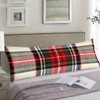 Plaid Body Pillow Cover Red and White Plaid Scottish Tartan