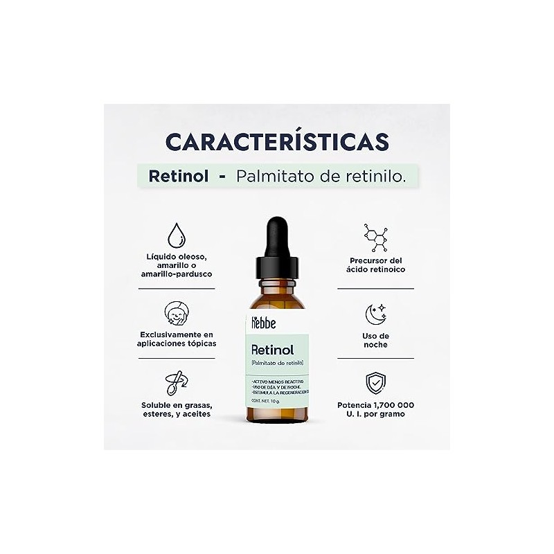 HEBBE - Retinol 10g | Combate Envejecimiento | Regula Producción