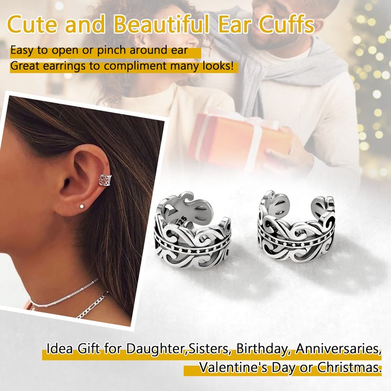 Fake Earrings Ear Cuffs Helix Earring Cuff Non Pierced Sterling