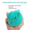 TIKA Silicone Bath Brush w Soap Dispenser-Body Scrubber, Handheld Hygiene