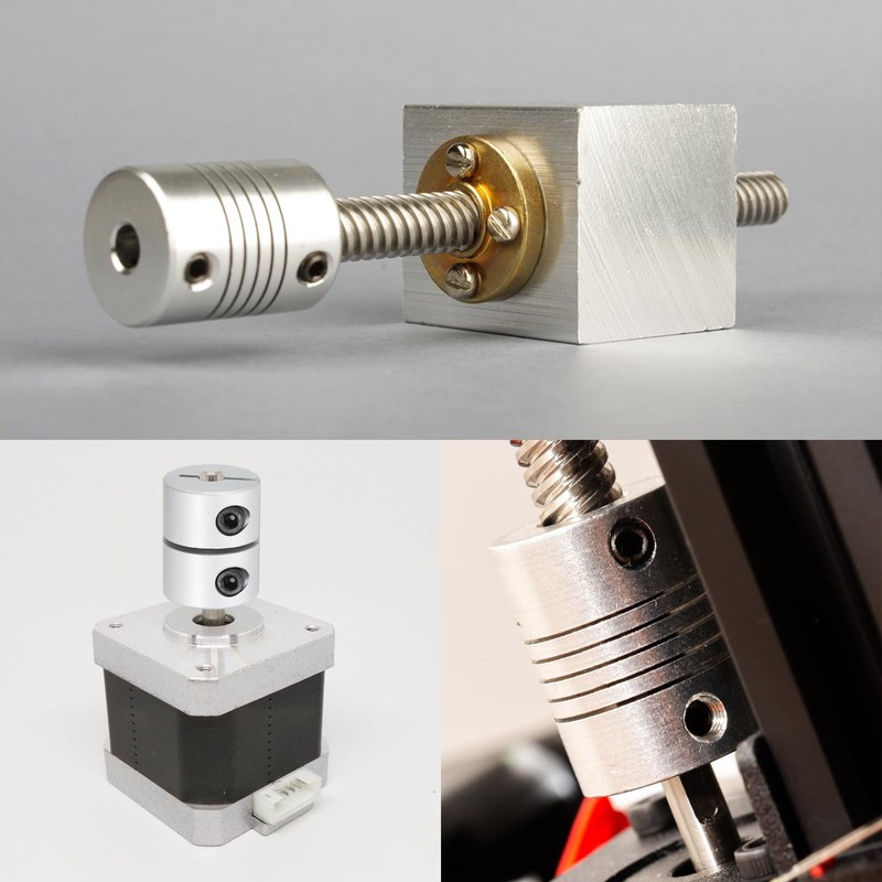 sourcing map 2pcs Shaft Coupling 6.35mm to 8mm Aluminium Single