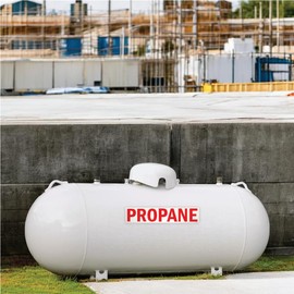 Large 5" x 24" Propane Gas Warning Sticker – Durable Outdoor Safety Decal for Tanks, Compatible with NFPA 704 and UN1075 Placards