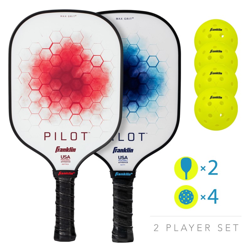 Franklin Sports Pickleball Paddle and Ball Set - (2) Pilot