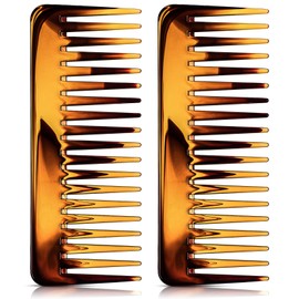 Large Hair Detangling Comb Wide Tooth Comb for Curly Hair Wet Dry Hair, No Handle Detangler Comb Styling Shampoo Comb (Brown)