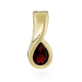 NKlaus 11927 Real Garnet Teardrop Pendant 333 Yellow Gold 8 Carat 14 x 6 mm Women's Amulet, Yellow Gold