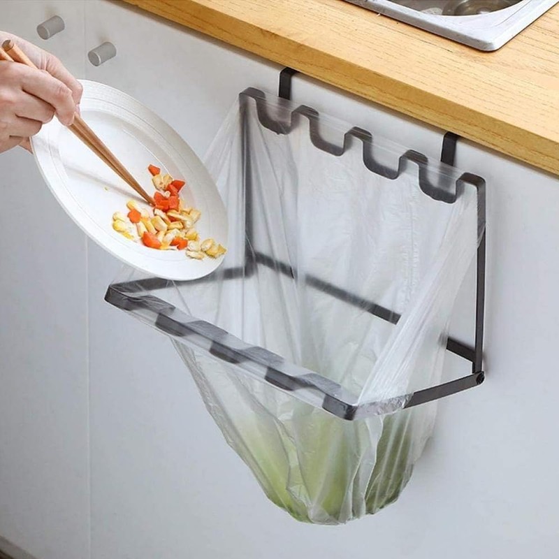 AIMALL 2 PCS Adjustable Wall-Mounted Garbage Bag Holder, Space-Saving Kitchen