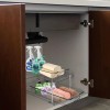 COKIHOM 1-Pack 2-Tier Clear Pull-Out Organizer with Track for Bathroom