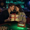 CoolGift Mart Light Up Dart Stand, Wooden Dart Holder with