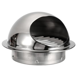 PATIKIL 10 Inch Wall Vent Cover, Stainless Steel Round Exhaust Cover Outdoor Grille Ventilation Outlet Hood External Extractor Dryer Vent Cap for Bathroom Kitchen Outdoor Ventilation