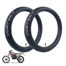 2.75/3.00-17 Heavy Replacement Inner Tube, 80/90-17 Replacement Tire, 17 Inch Inner Tube, for Dirt Bike Motorcycle Replacement Mini Pit Bikes, Off-Road Motorcycles and More (2 Pack)