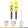 Dinneractive Utensil Set for Kids – Yellow Race Car Themed
