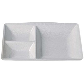 J-kitchens Serving Plate, 10.4 inches (26.5 cm), Long Angle Deep 2-1 Plate, White Aqua (White Back), Pollution Prevention, 10.5 inches (26.7 cm), Model No. 870643, Made in Japan