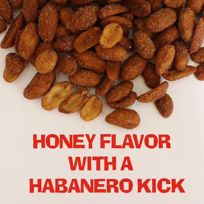 ASS KICKIN’ Habanero Honey Spicy Hot Peanuts – 12oz -