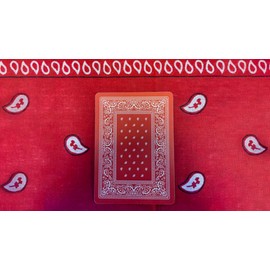 Gold Plated Bicycle Bandana (Red) Playing Cards