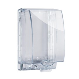 Fenteer Flip Weatherproof Cover Outlet Cover Wall Switch Socket Face Plate Panel Box,Sturdy,Receptacle Protector for Bathroom,Outdoor, Transparent