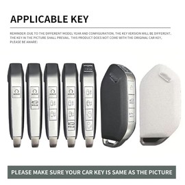 ontto Zinc Alloy Car Key Case Cover fit for KIA EV5 EV3 EV6 EV9 Electric Syros K4 Carnival 2025 Sorento Telluride 2024 2023 Smart Key Holder case Shell Keychain Keyring car Styling Accessories Grey 1