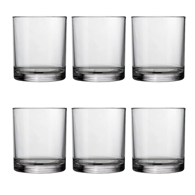 US Acrylic Classic Clear Plastic Reusable Drinking Glasses (Set of