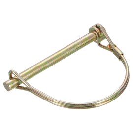 sourcing map 1Pcs 6.3mm x 70mm Linch Pin with Ring, Trailer Pins Round Linch Pins for Boat Kayak Canoe Trailer Tractor Trolley, Golden