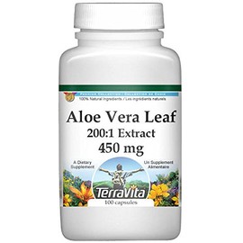 Extra Strength Aloe Vera Leaf 200:1 Extract - 450 mg (100 Capsules, ZIN: 514071) - 3 Pack