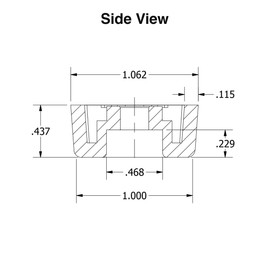 8 Soft Round Rubber Feet Bumpers .437 Inch H X 1.062 Inch D - Made in USA