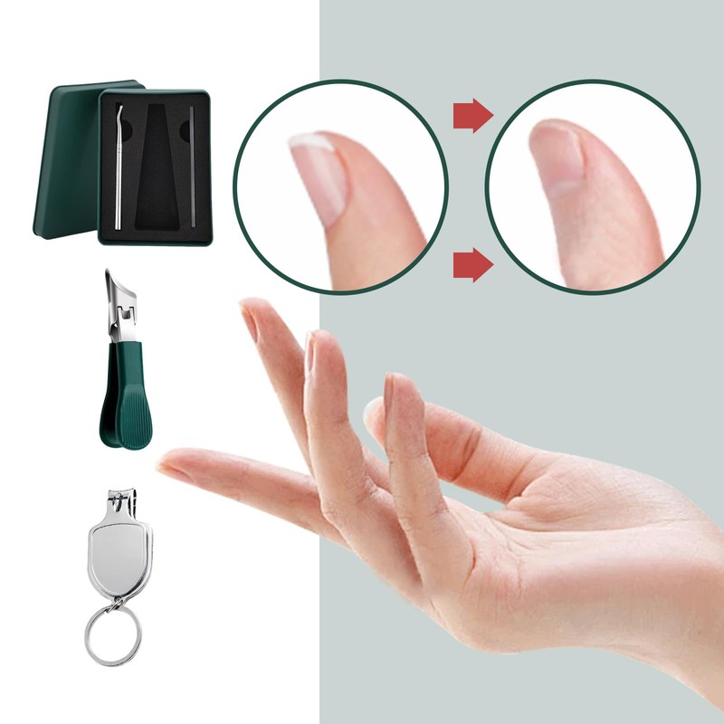 Toe Nail Clippers Thick Nails, Slanted Nail Clippers for Ingrown