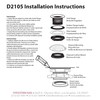 Westbrass D2105-12 3-1/2" EZ-Mount Brass Kitchen Sink Waste Disposal Drain