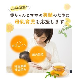 Iro-noen Dandelion Tea 0.07 oz (2 g) x 30 Packets, Tea Bag, Set of 3 Bags, Roasted in Poland, Decaffeinated Coffee, Breastfeeding Support