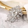 BriLove Women's Stunning Crystal Rhinestone Marquise Large Flower Bow Brooches